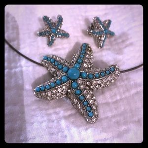 Starfish pendent and earrings Stella and Dot